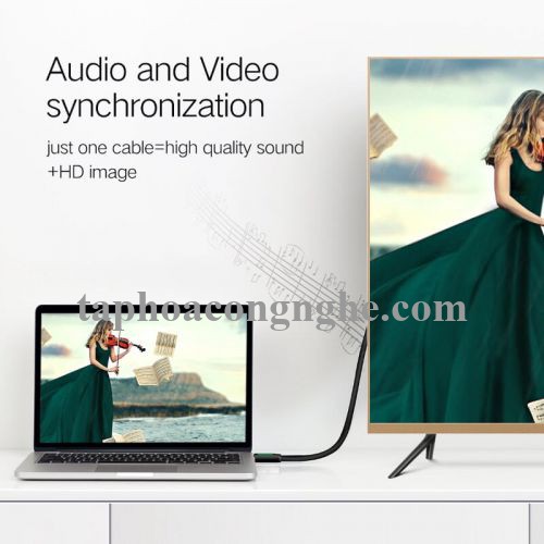 Ugreen 30195 10M màu Đen Cáp tín hiệu HDMI chuẩn 1.4 hỗ trợ phân giải 4K * 2K HD116 30030195